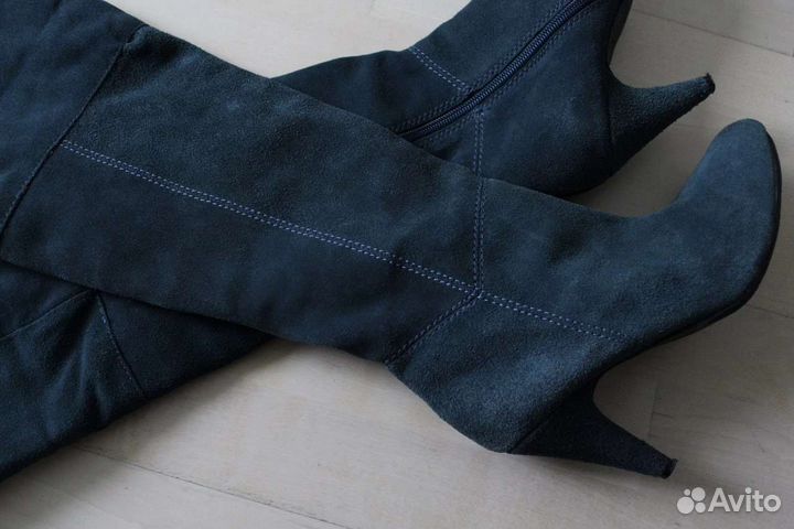 Сапоги женские замшевые 38