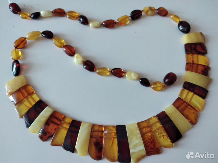 Комплект из янтаря Колье+кольцо