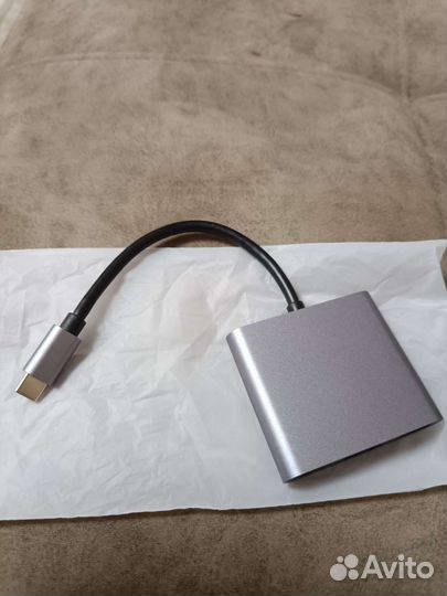 Переходник HUB USB 3.0- hdmi-Type C