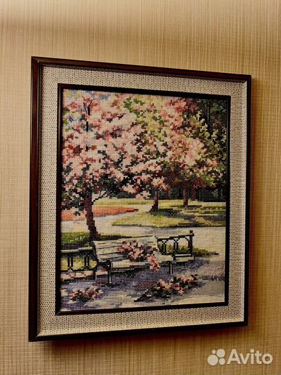 Картина вышитая крестиком ручная работа