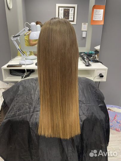 Кератиновое выпрямление волос