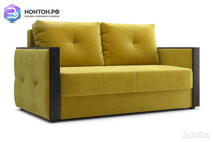 Диван еврокнижка Инсайд горчичный