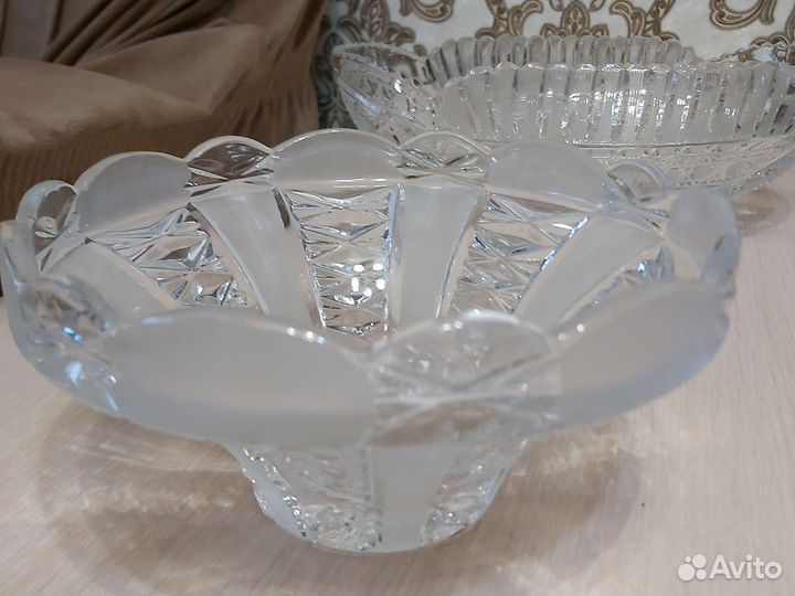 Ваза для фруктов хрусталь