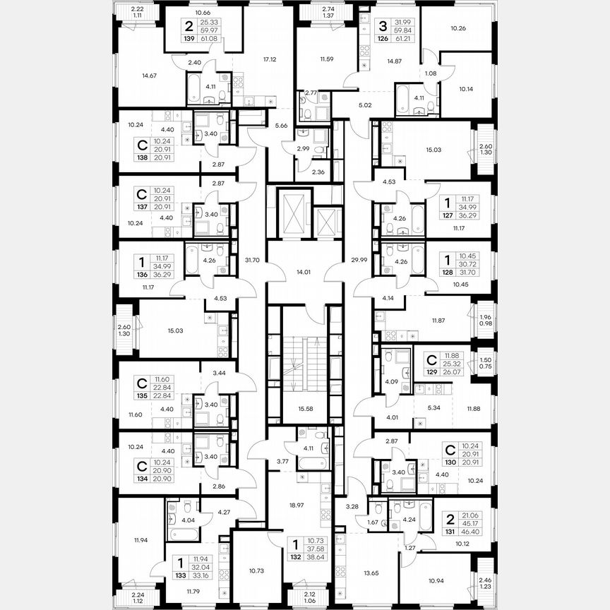 1-к. квартира, 31,7 м², 10/12 эт.