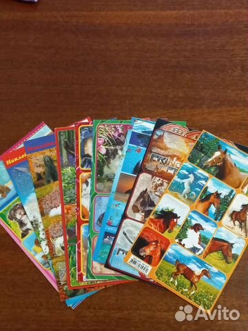 Наклейки. Животные.Птицы.Лошади.Дельфины.Собаки