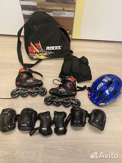 Детские ролики и защита размер 26-31