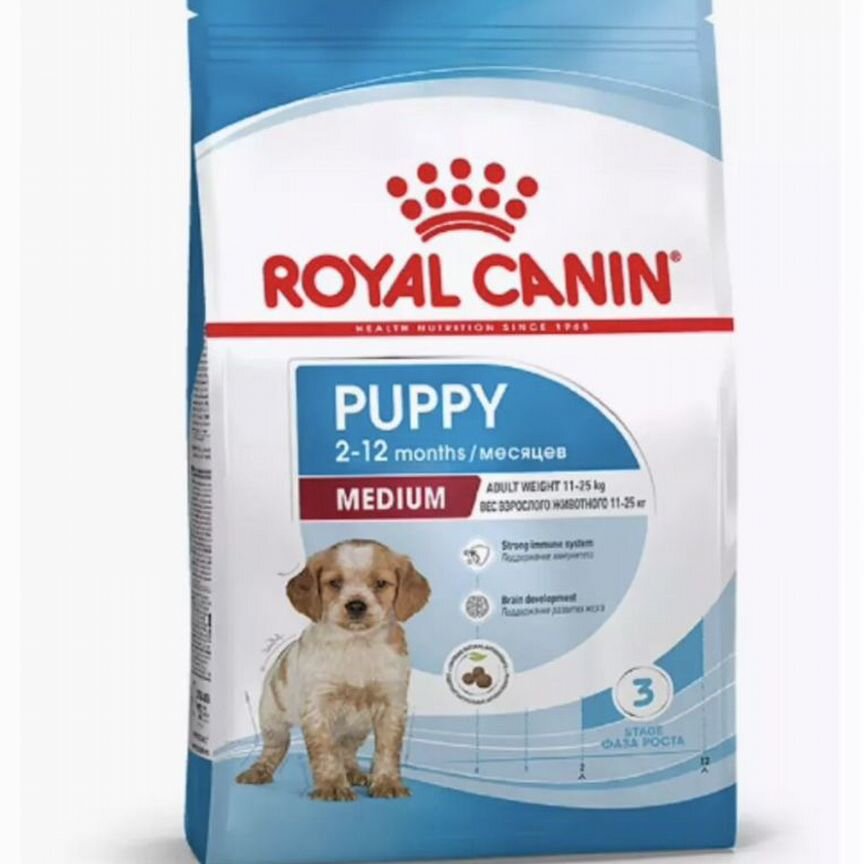 Корм для собак royal canin medium puppy