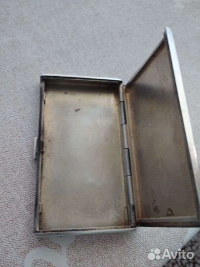 Спичечница серебро Антик