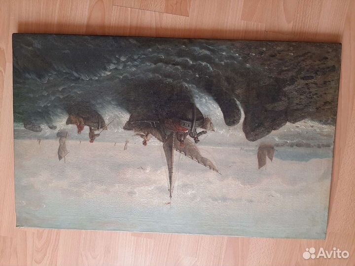 Картина маслом на холсте старинная