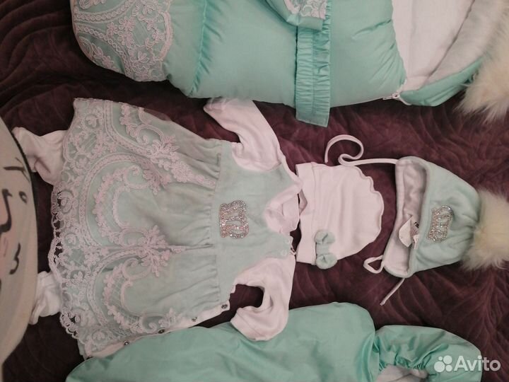 Конверт на выписку для девочки зима