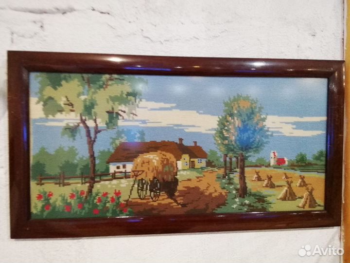 Картина вышитая