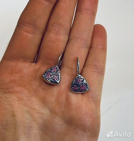 Серьги серебро 925