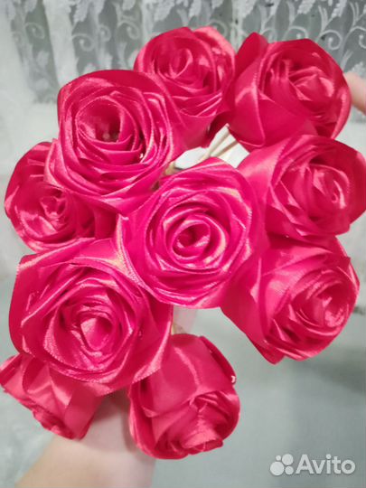 Сделаю на заказ букет из атласных роз