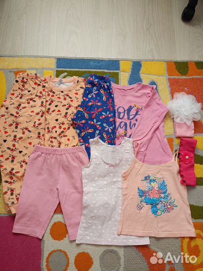 Вещи пакетом для девочки, ростовка от 98 до 116