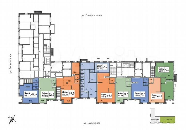 Свободного назначения, 70.7 м²