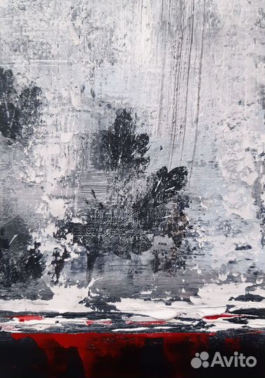 Абстракция черно белая для брутального интерьера