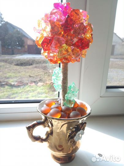 Цветок. Топиарий.Новогоднее украшение