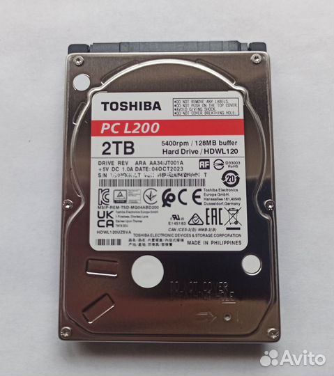 Жесткий диск для ноутбука 2 тб Toshiba. Новый