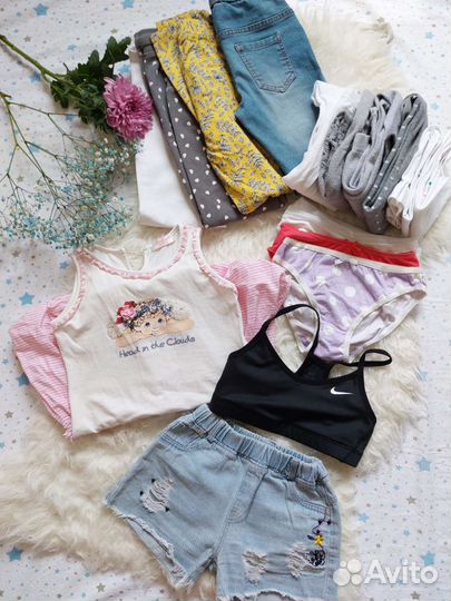Вещи пакетом на девочку 122, 128 размеры