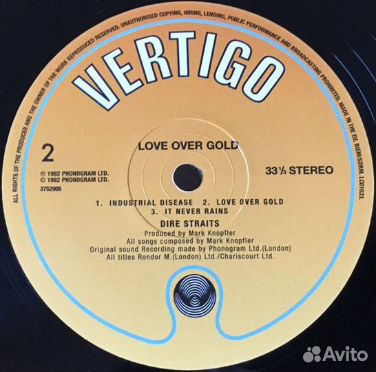 Виниловая пластинка Dire Straits, Love Over Gold