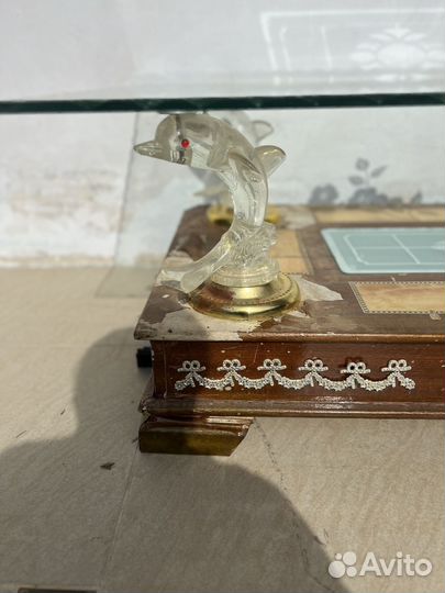 Журнальный столик со стеклом бу