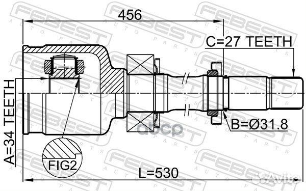 3511-NL32wdatrh ШРУС внутренний правыйGeely AT