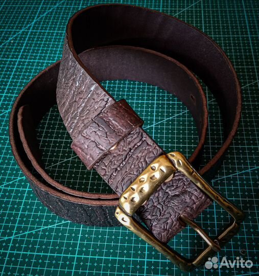 Ремень мужской кожаный (ручная работа)