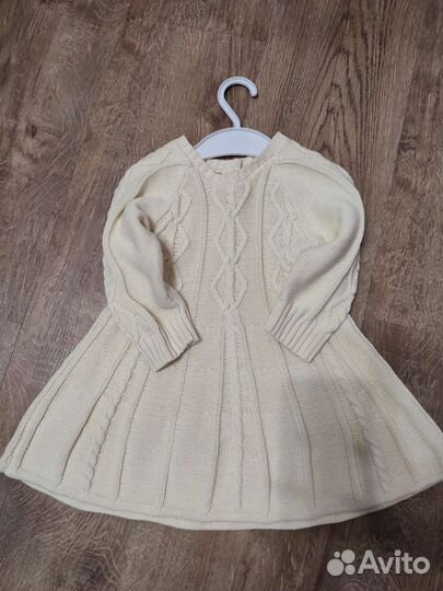 Платье для девочки вязаное 80