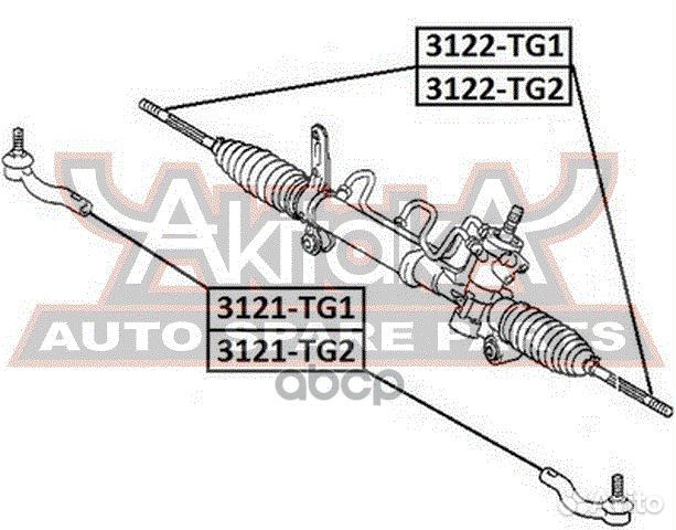 3122-TG1 asva тяга рулевая 3122TG1 asva