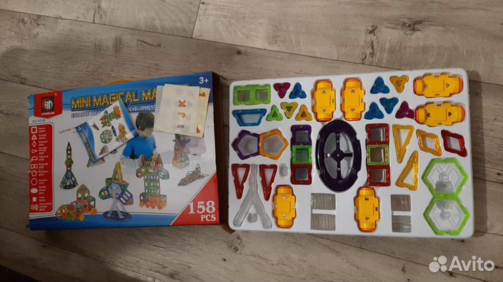 Магнитный конструктор 158 деталей
