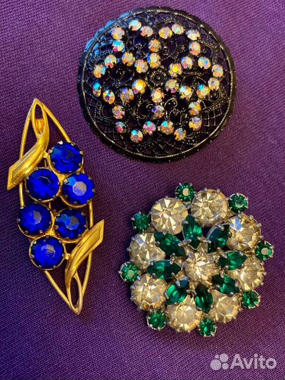 Броши винтаж чехословакия