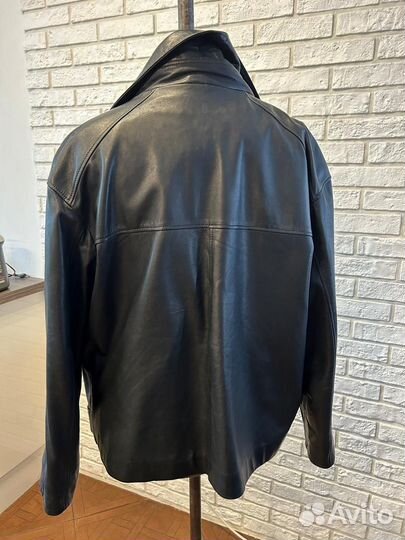 Кожаная куртка косуха оверсайз