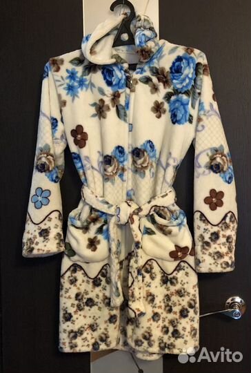 Халат махровый флисовый