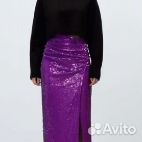 Zara новая юбка с пайетками xs