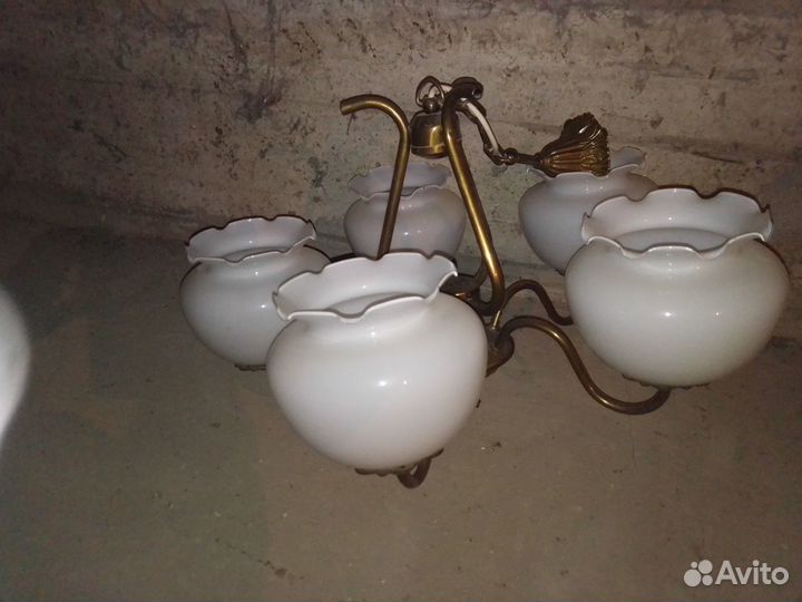 Люстра 5-ти рожковая бронзовая