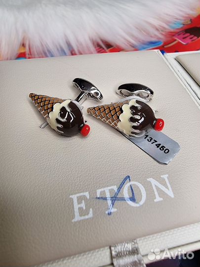 Брошь на лацкан пиджака и запонки Eton Оригинал