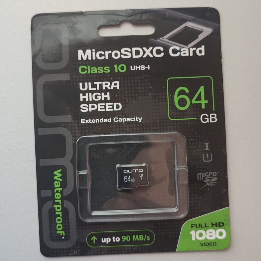 [UHS-1] 64 Gb Qumo Карта Памяти Microsdxc, Новая