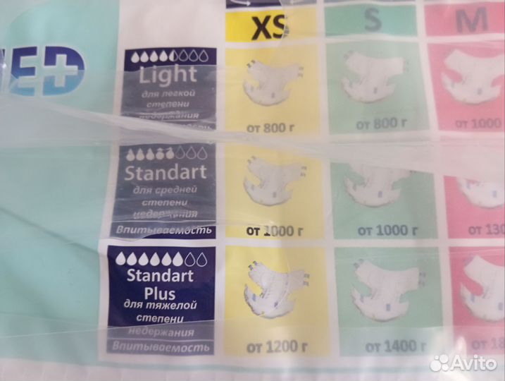 Памперсы для взрослых 2 размер (S)