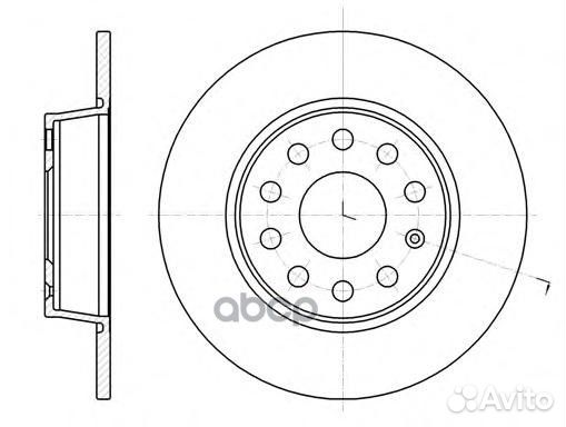 61340.00 диск тормозной задний Audi A3, Skoda