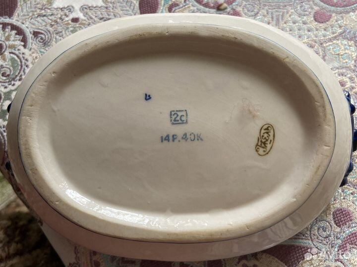 Вазочка-шкатулка гжель СССР