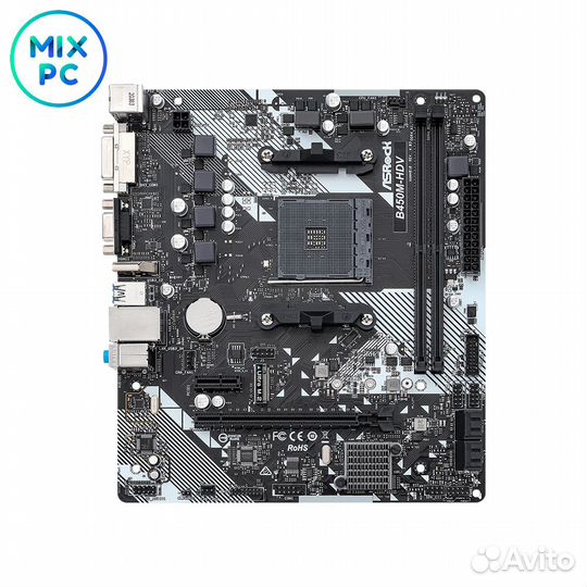 Материнская плата AM4 ASRock B450M-HDV R4.0