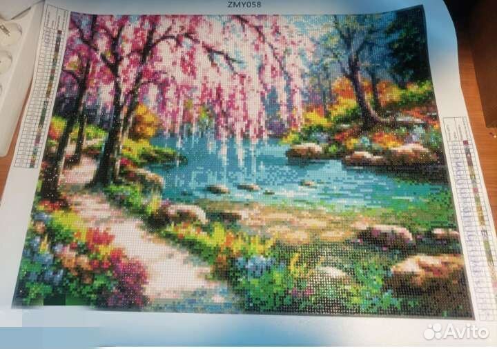 Алмазная мозаика без подрамника 40*50