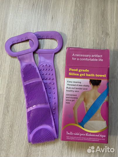 Новая массажная силиконовая мочалка для тела