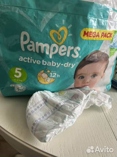 Подгузники памперс 5