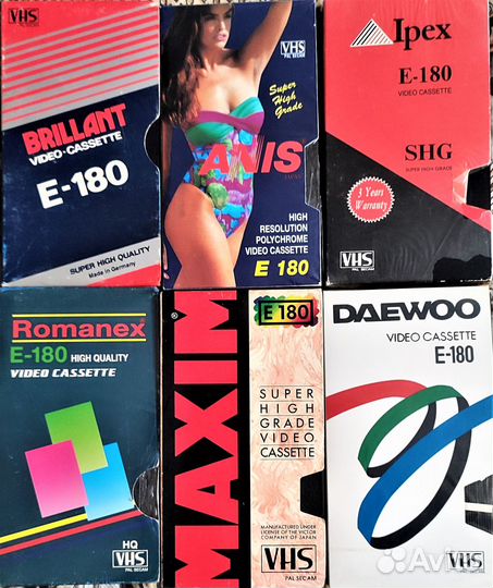Видео кассеты vhs в коллекцию для перезаписи