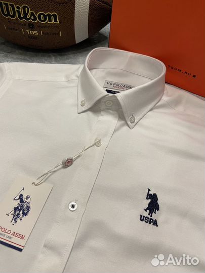 Рубашка белая uspa Polo assn размеры S(46) -2XL(54