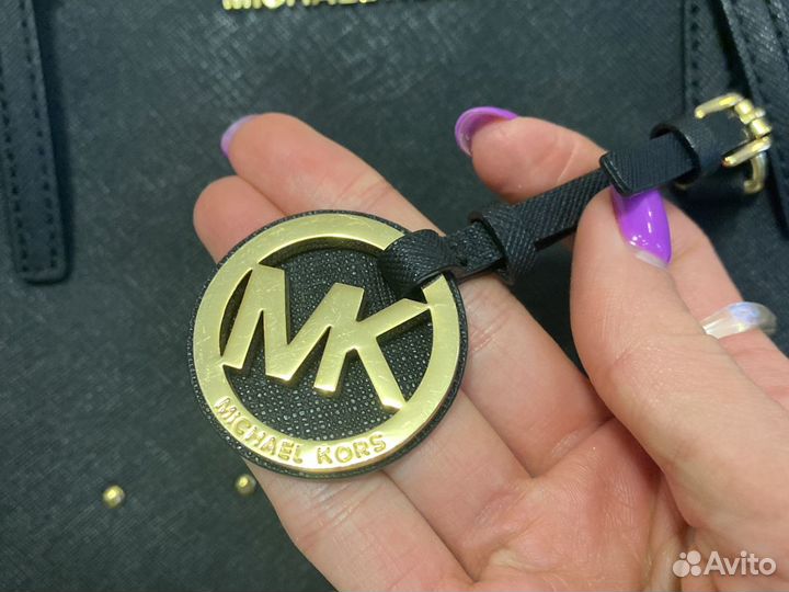 Сумка Michael Kors черная с заклепками