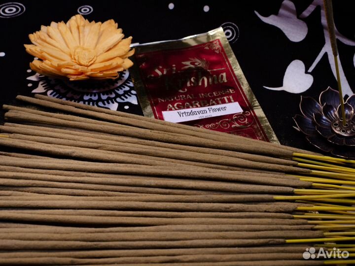 Vrindavan Flower 50шт. Благовония пыльцовые, Индия