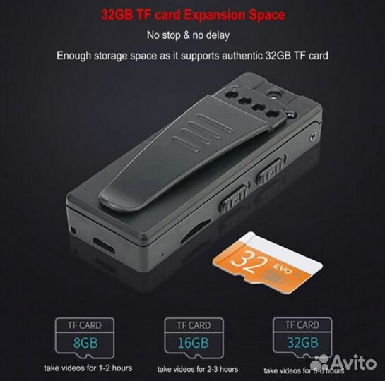 Мини камера нагрудный регистратор