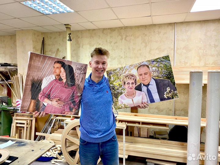 Портрет на холсте по фотографии Бесплатно доставим